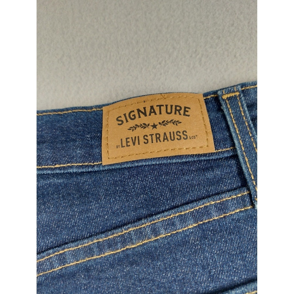 Levis Women Jean 28 Blue Denim Cotton Blend Skinny High Rise Stretch Distressed - Picture 15 of 16